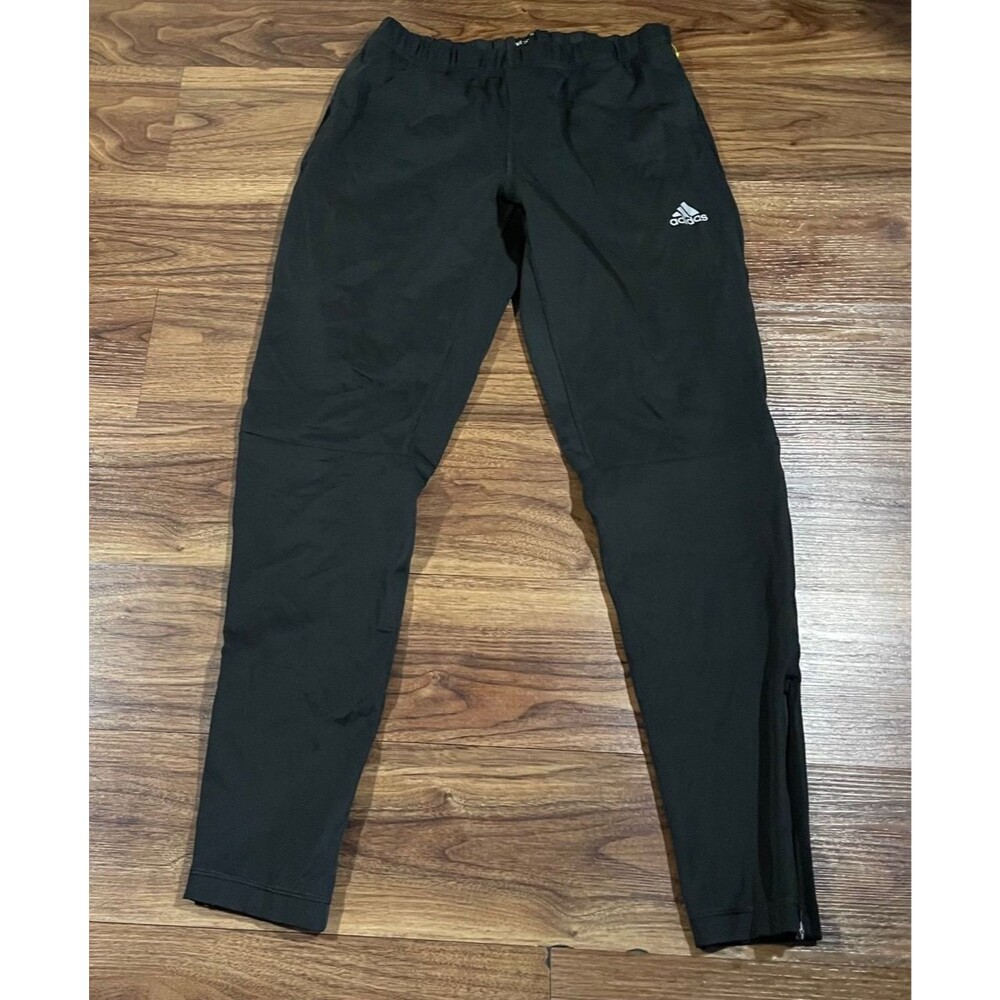 Adidas Response Astro Pants Men S Climalite Black Zipper Ankle Running Polyester